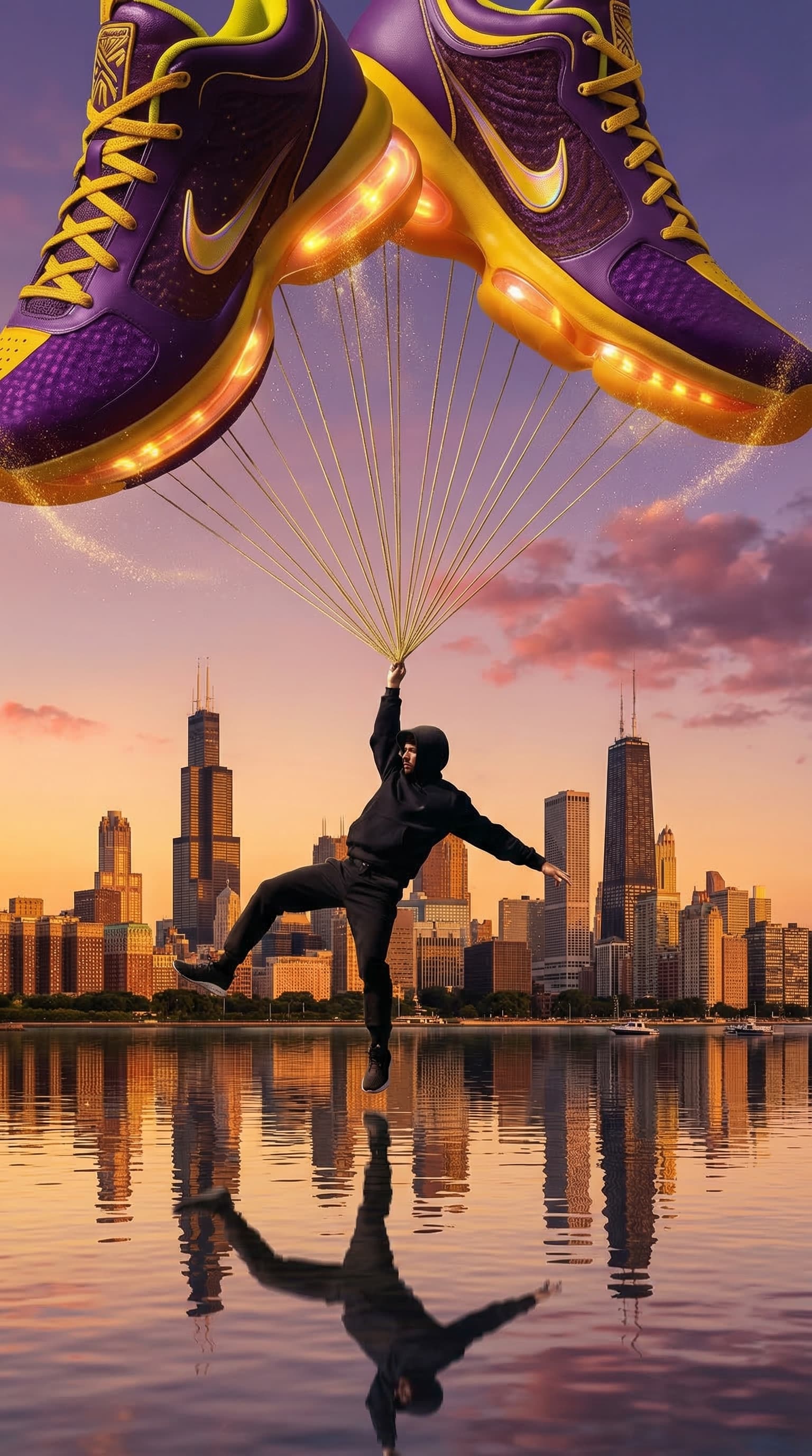 Product on oversized balloon